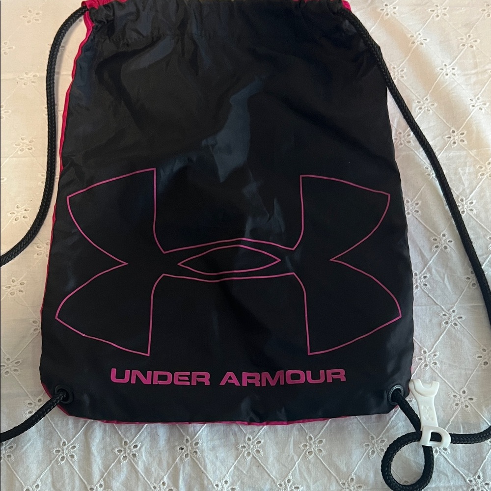 Under Armour Fuchsia Drawstring Backpack - Picture 4 of 5